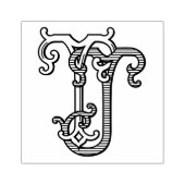 TJ Monogram JT Monogram Rubber Ink Stamp Rubberstempel (Afrduk)