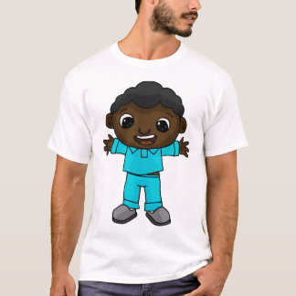 Tj op een T T-shirt