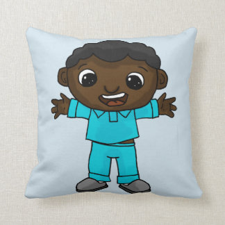 Tj op werpkussen met twee kleuren kussen