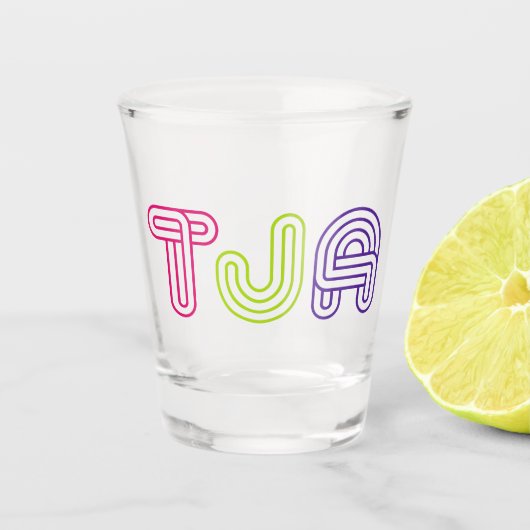 Tja, Duits woord, Deutsches Wort Shot Glas (Voorkant)