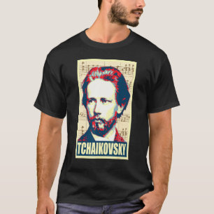 Tjajkovski Muzieknoten Pop Art T-shirt