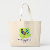 Tjilpend tegen mij grote tote bag (Voorkant)