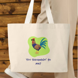 Tjilpend tegen mij grote tote bag