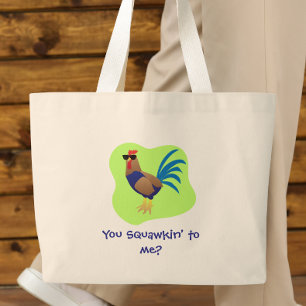 Tjilpend tegen mij grote tote bag
