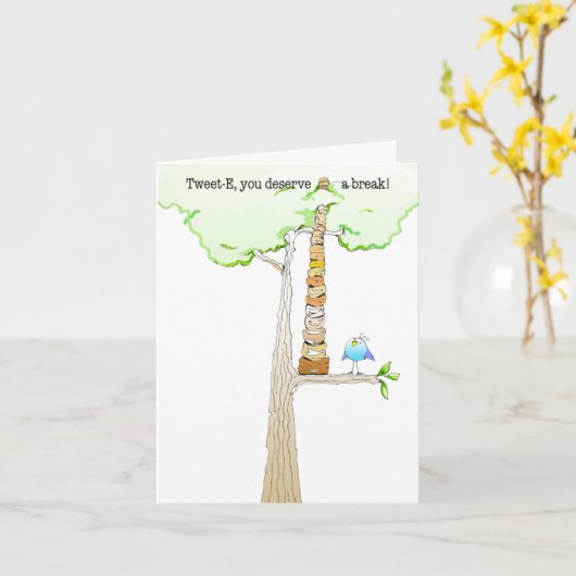 Tjirp de notakaart van E. Doodle Kaart (Gele Bloem)