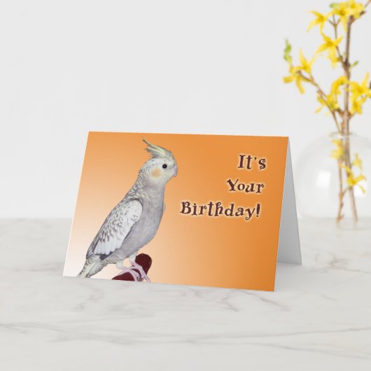 Tjirp zelf Verjaardag Kaart (Gele Bloem)