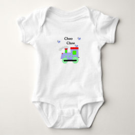 Tjoe Tjoe Trein met Blauwe Vogels Romper