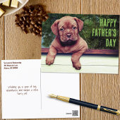 Tjong bruin puppy foto speciale gelegenheid sjablo briefkaart