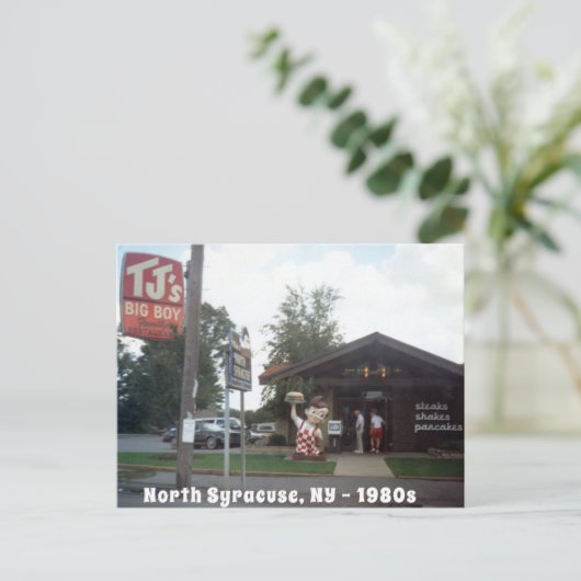 TJ's Big Boy North Syracuse 1980 Briefkaart (Staand voorkant)