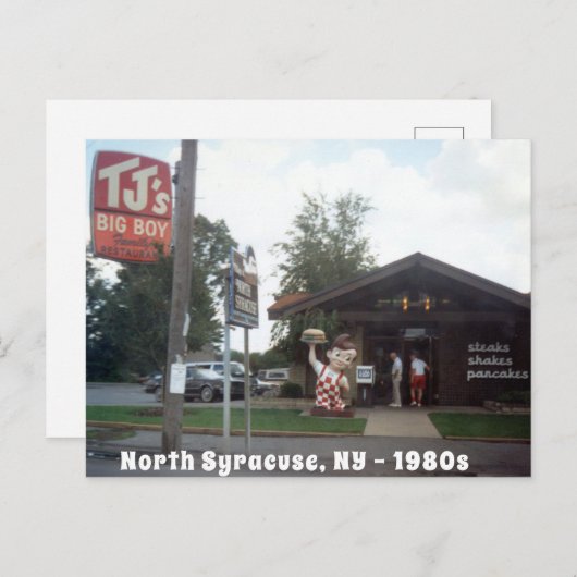 TJ's Big Boy North Syracuse 1980 Briefkaart (Voorkant / Achterkant)