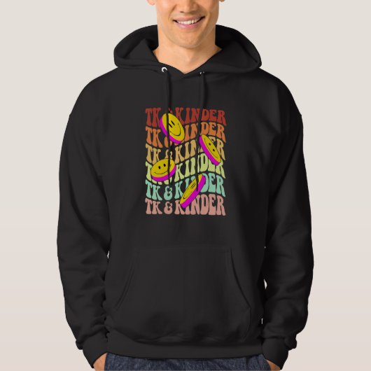 TK and Kinder retro smile face Back To School kind Hoodie (Voorkant)