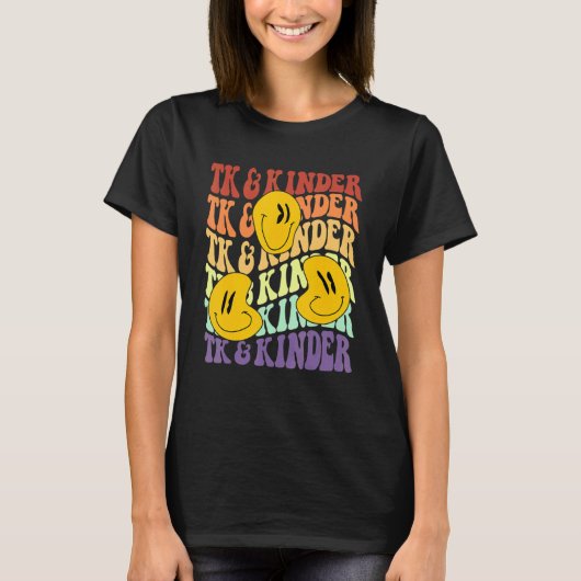TK and Kinder retro smile face Back To School kind T-shirt (Voorkant)