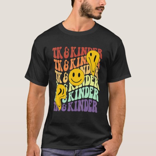 TK and Kinder retro smile face Back To School kind T-shirt (Voorkant)