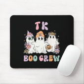 TK Boo Crew Retro Groovy Halloween Floral Ghost TK Muismat (Met muis)