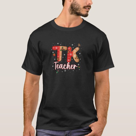 TK Candy Cane Crew Grappige Kerst TK Squad Teacher T-shirt (Voorkant)