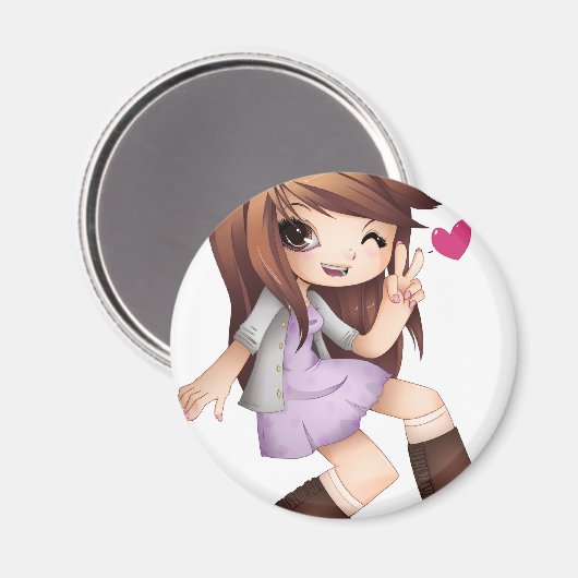 TK chibi magneet (Voorkant / Achterkant)