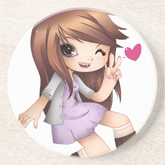 TK chibi zandsteen onderzetter (Voorkant)