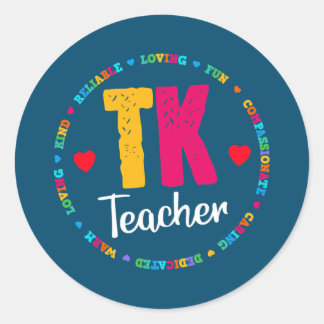 TK de hele dag overgangskleuter terug naar Ronde Sticker