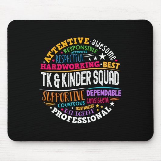 TK en Kinder Squad Overgangslessen Muismat (Voorkant)
