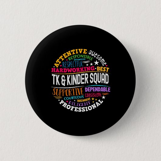 TK en Kinder Squad Overgangslessen Ronde Button 5,7 Cm (Voorkant)