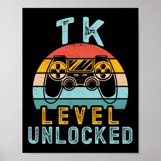 TK Level Ontgrendeld Videogame CK naar School Boy Poster (Voorkant)