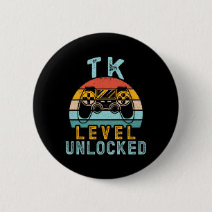 TK Level Ontgrendeld Videogame CK naar School Boy Ronde Button 5,7 Cm
