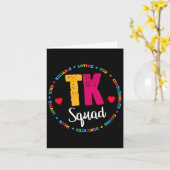 TK Squad T-shirt - Transitional Kindergarten Teach Kaart (Gele Bloem)