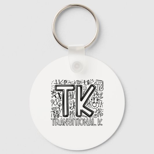 Tk Transitional-kindergarten Typography Ck To Scho Sleutelhanger (Voorkant)