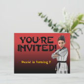 TKD Boy Uitnodiging (Staand voorkant)