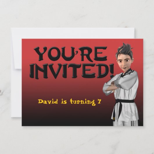 TKD Boy Uitnodiging (Voorkant)