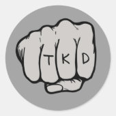 TKD eerste ronde Sticker (Voorkant)