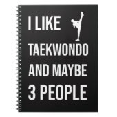 TKD Gifts Taekwondo Martial Arts Sport Fighter  Notitieboek (Voorkant)