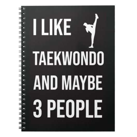 TKD Gifts Taekwondo Martial Arts Sport Fighter  Notitieboek (Voorkant)