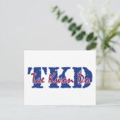 TKD Tae Kwon Do Briefkaart (Staand voorkant)