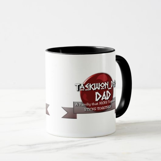 TKD TAEKWONDO DAD MOTTO MOK (Voorkant rechts)