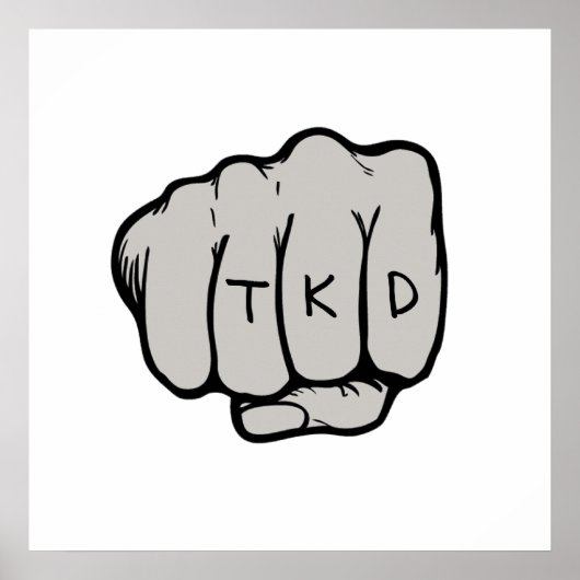 TKD Taekwondo Fist Poster (Voorkant)
