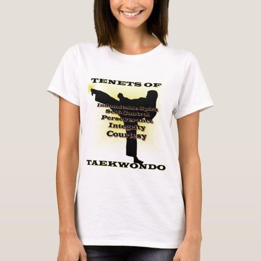 TKD Tenets Gold Highlight T-shirt (Voorkant)