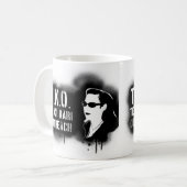 TKO - Zwarte Stencil Koffiemok (Voorkant links)