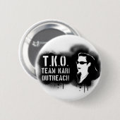TKO - Zwarte Stencil Ronde Button 5,7 Cm (Voorkant /achterkant)