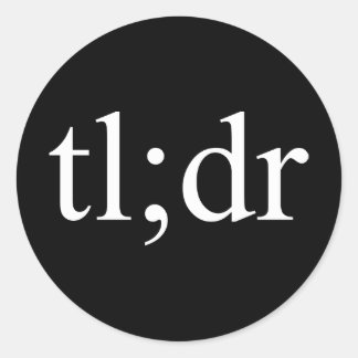 TL; DR RONDE STICKER