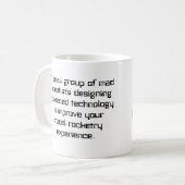 TLA, een kleine groep gekke wetenschappers ontwerp Koffiemok (Voorkant links)