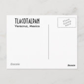 TLACOTALPAN, VERACRUZ BRIEFKAART (Achterkant)