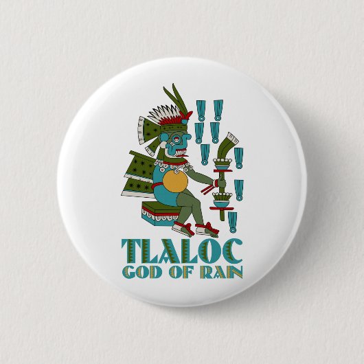 Tlaloc Ronde Button 5,7 Cm (Voorkant)