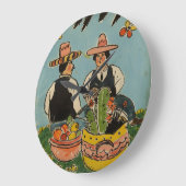  Tlaquepaque aardewerk geïnspireerde wandklok (Hoek)