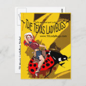 TLB-Briefkaarten met Cowgirl op Bucking Bug Briefkaart (Voorkant / Achterkant)