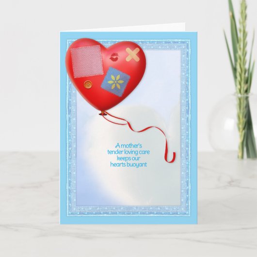 TLC-hartballon voor moeder Bedankkaart (Voorkant)