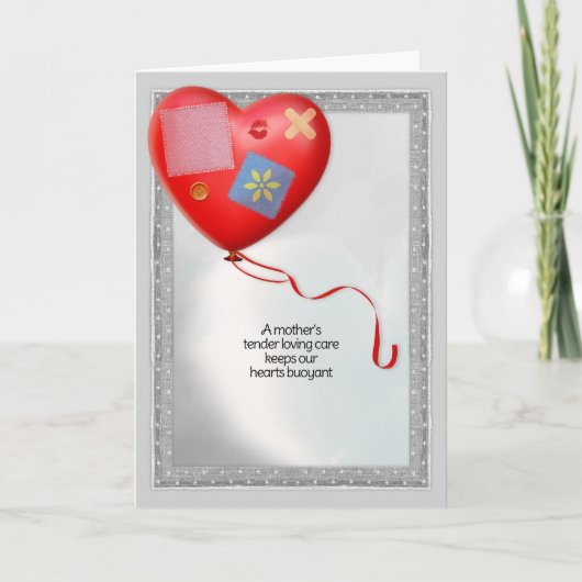 TLC-hartballon voor moeder Bedankkaart (Voorkant)