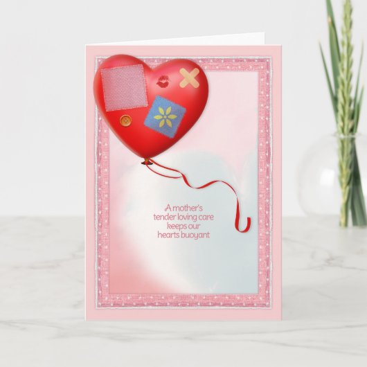 TLC-hartballon voor moeder Bedankkaart (Voorkant)