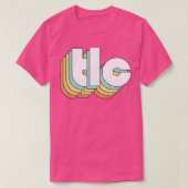 TLC Retro Rainbow Typography Vervaagde stijl T-shirt (Design voorkant)