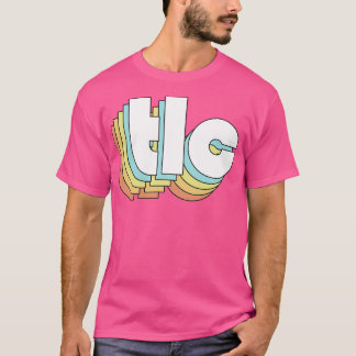 TLC Retro Rainbow Typography Vervaagde stijl T-shirt